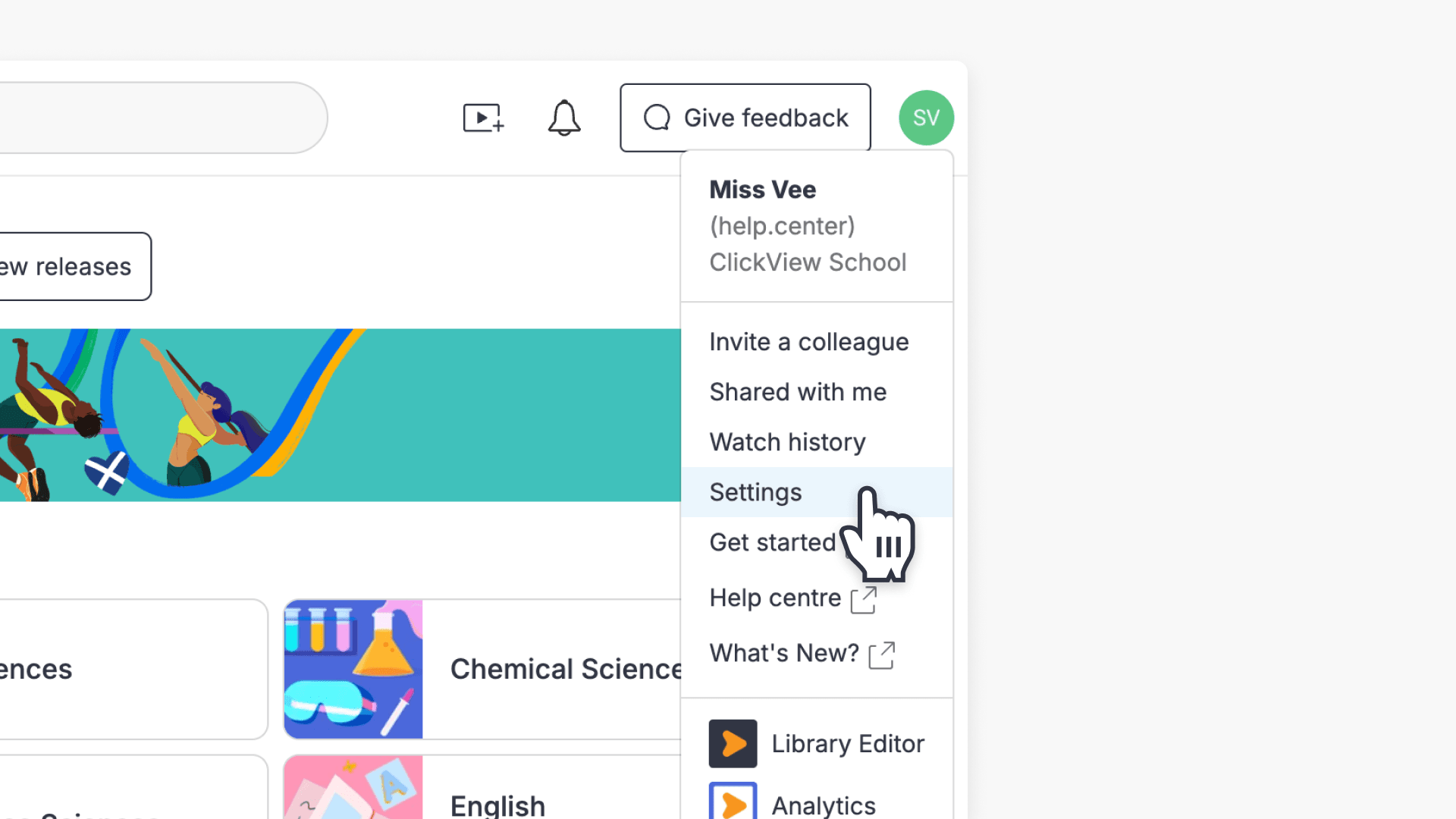 ClickView settings