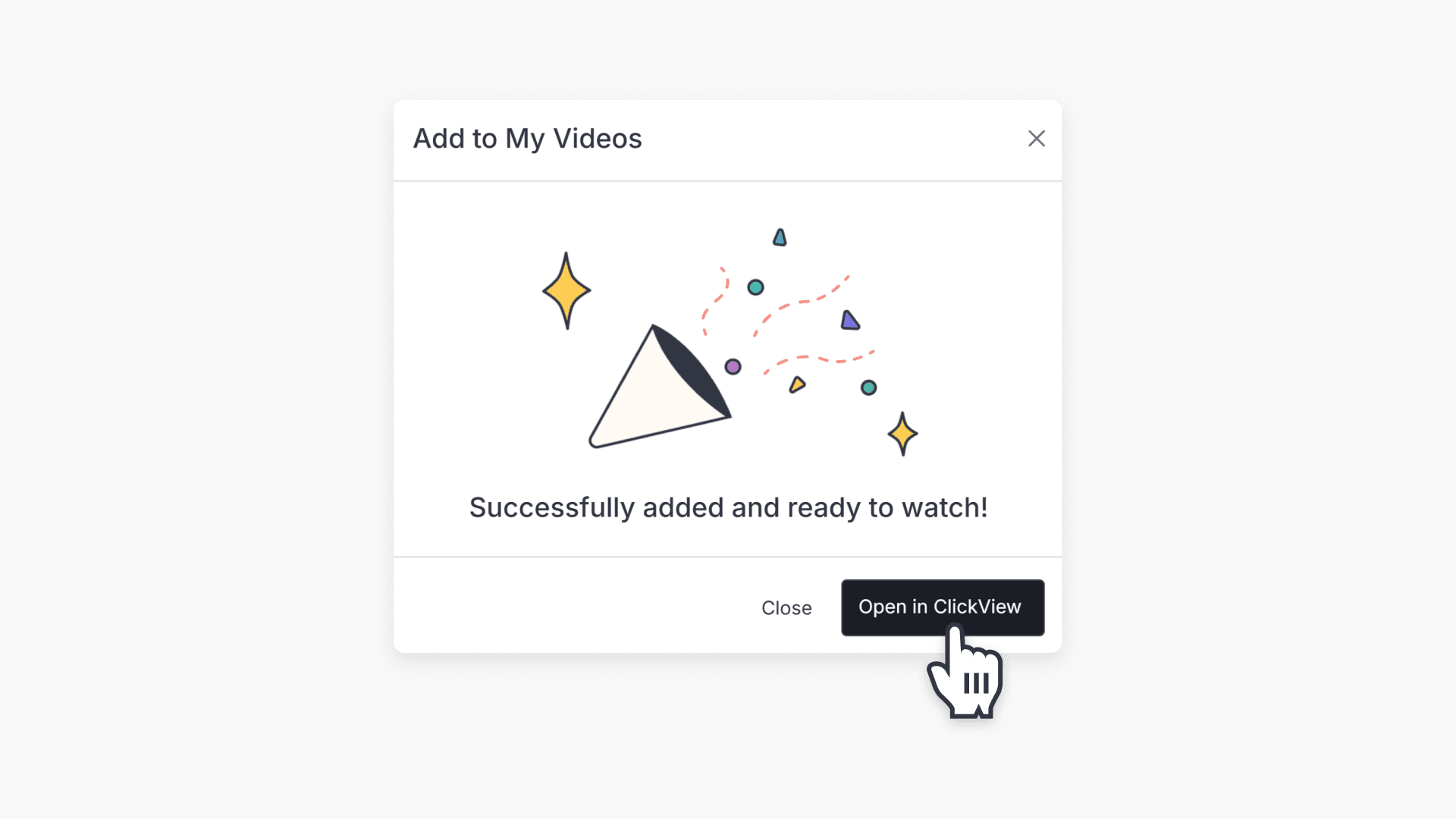Select open in clickview