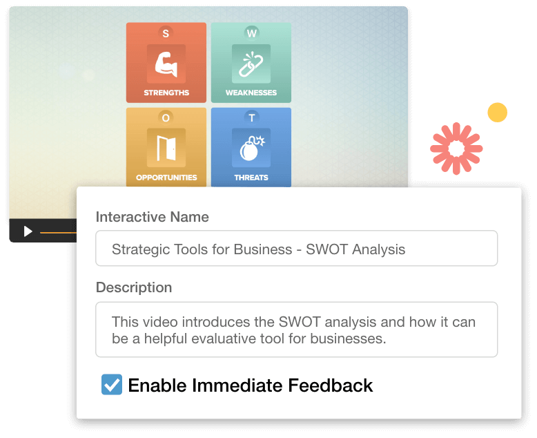 Formative feedback with interactive videos