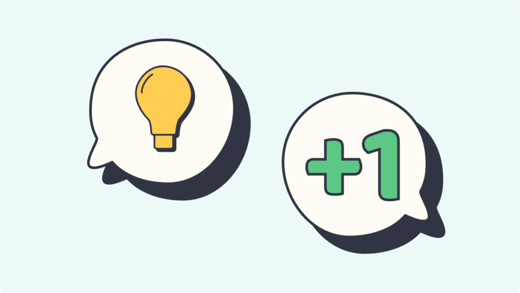 Graphic of two speech bubbles