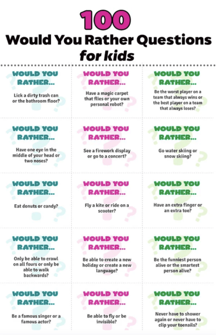 Questions for Kids - Brain Breaks for Middle School