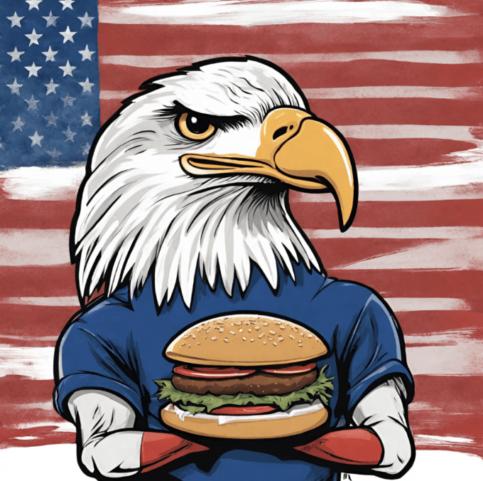 Canva Text to Image app America hamburger