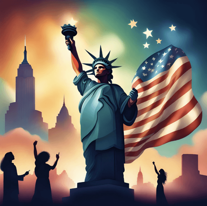 Canva Text to Image app American freedom