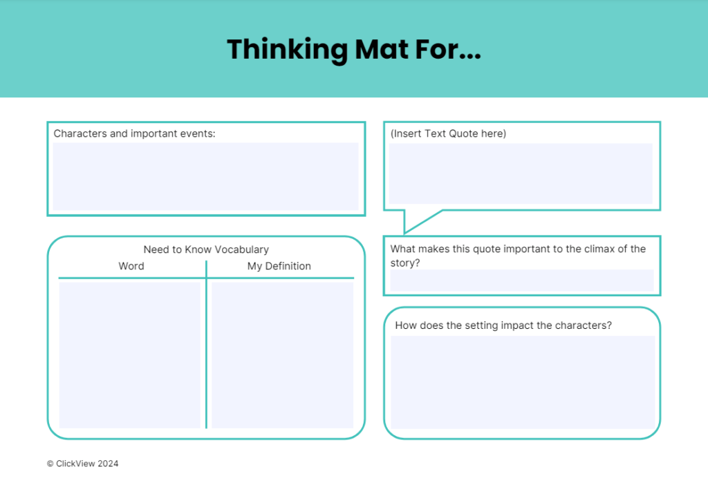 thinking mats template