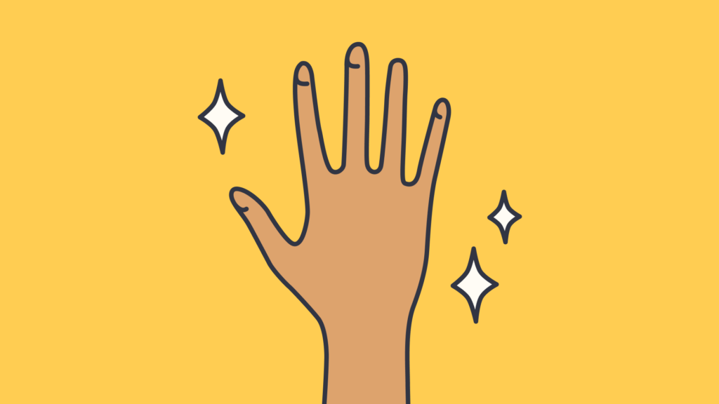 illustration of a small child's hand