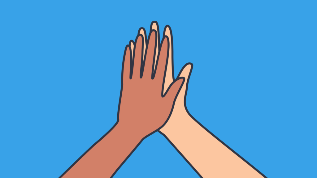 holding hands graphic