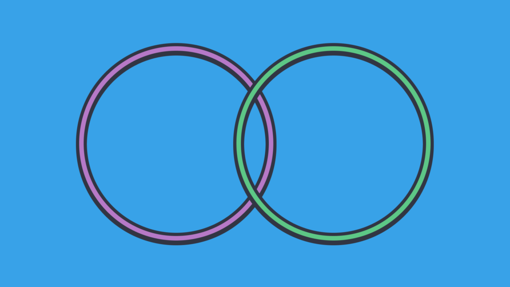 Graphic of two hula hoops