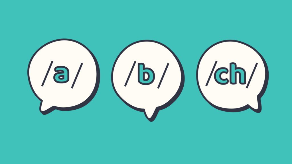 speech bubbles with phonics graphic