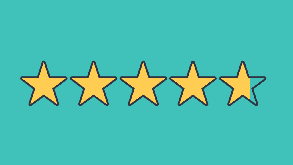 Graphic of 5 star rating