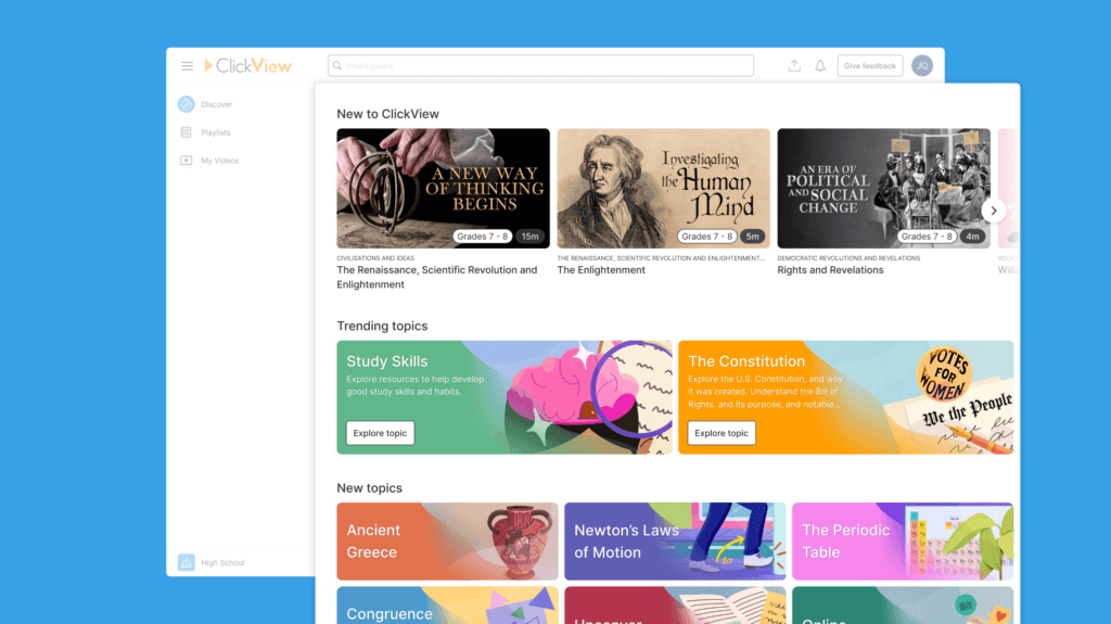 What is trending on ClickView