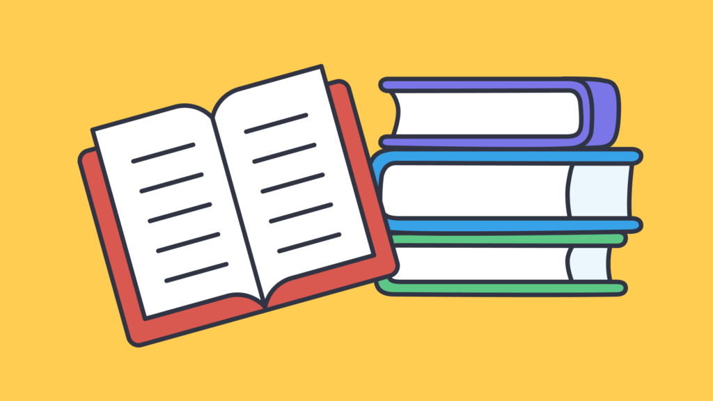 Graphic of 3 textbooks in a stack