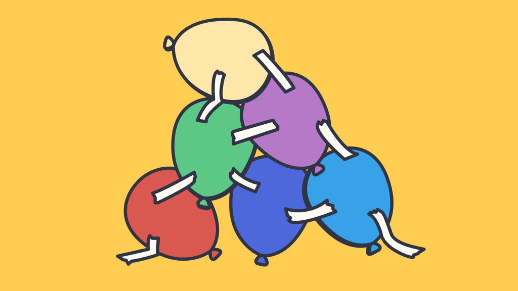 Graphic of the classroom balloon tower challenge