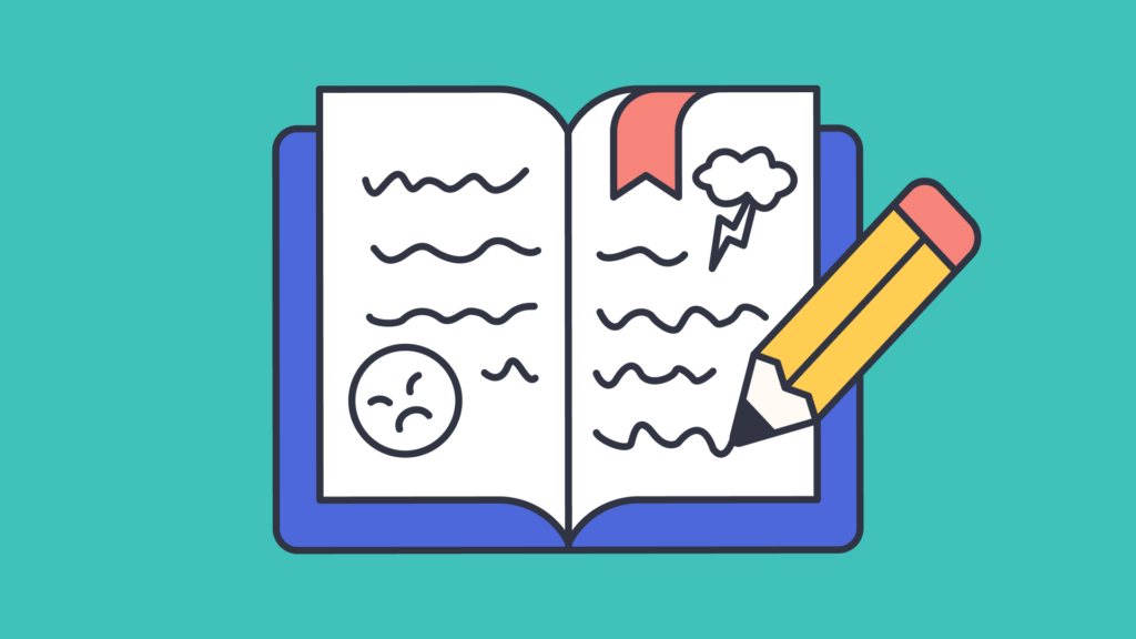 A notebook and a pencil