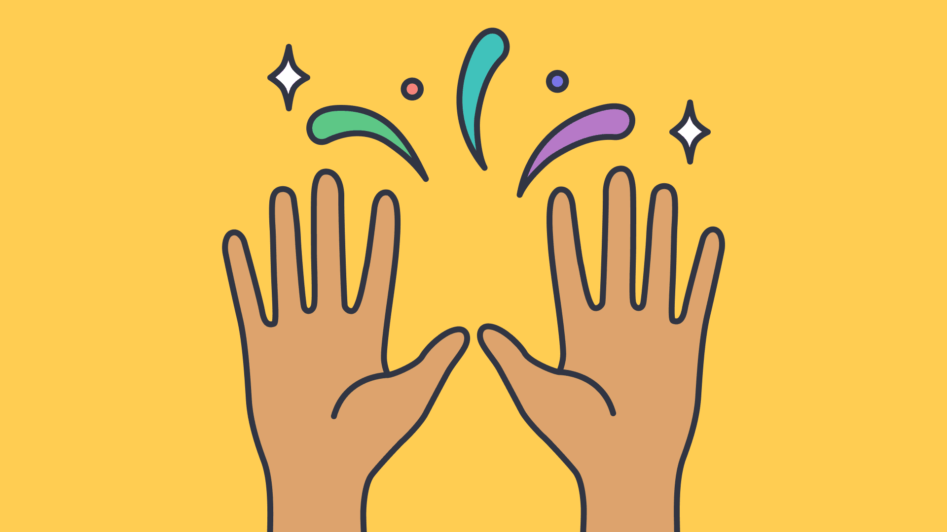 Illustration of hands clapping with colorful sparks, symbolizing student engagement and motivation.