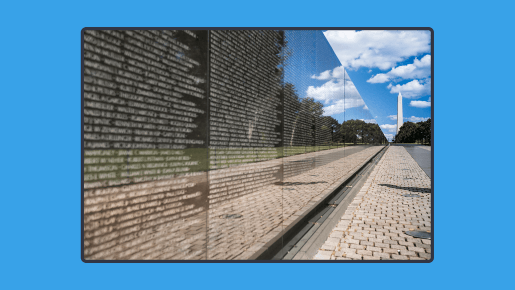 A photo of a memorial in the US