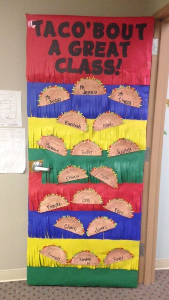 Taco class bulletin board for cinco de mayo