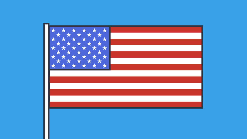 An illustration of the USA flag