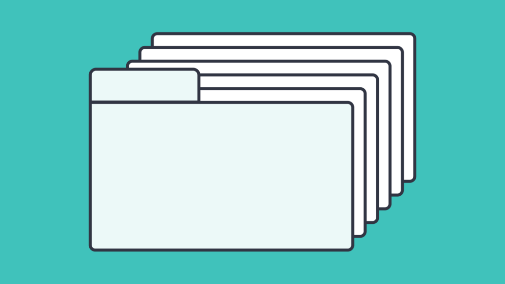 An illustration of folders