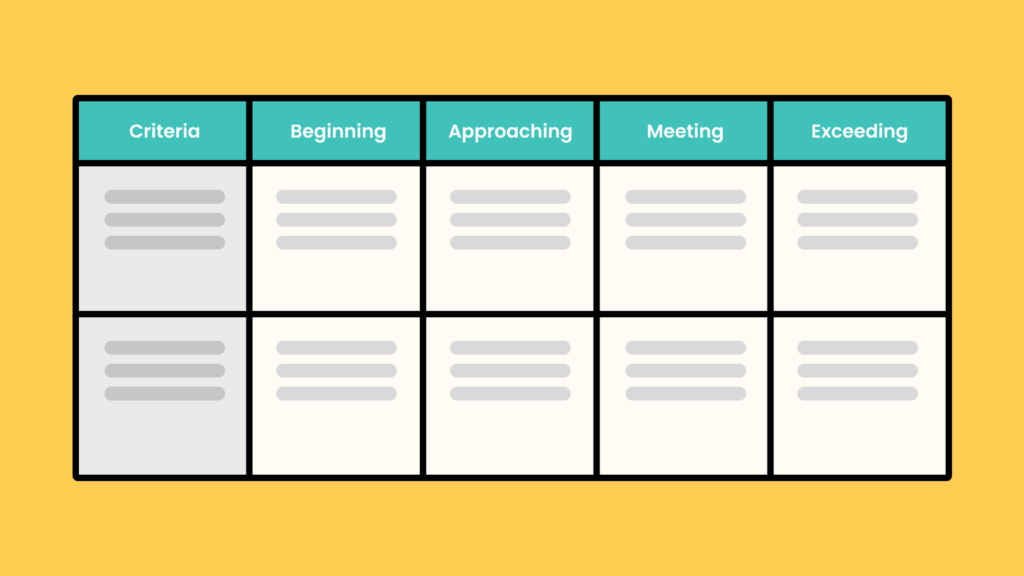 An illustration of a rubric.