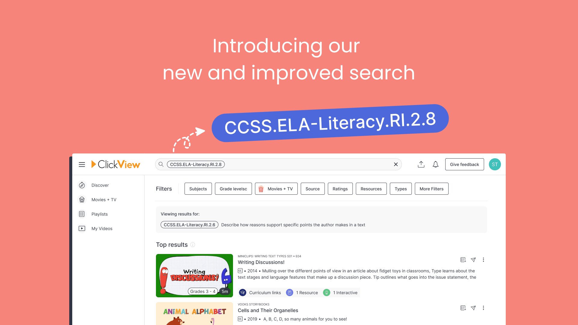 New search features – now with curriculum codes, typeahead and more - US
