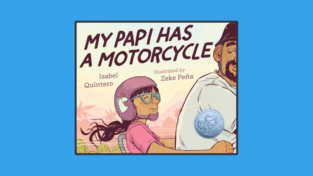 An image of the cover of the book My papi has a motorcycle.