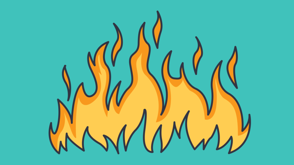 An illustration of flames.
