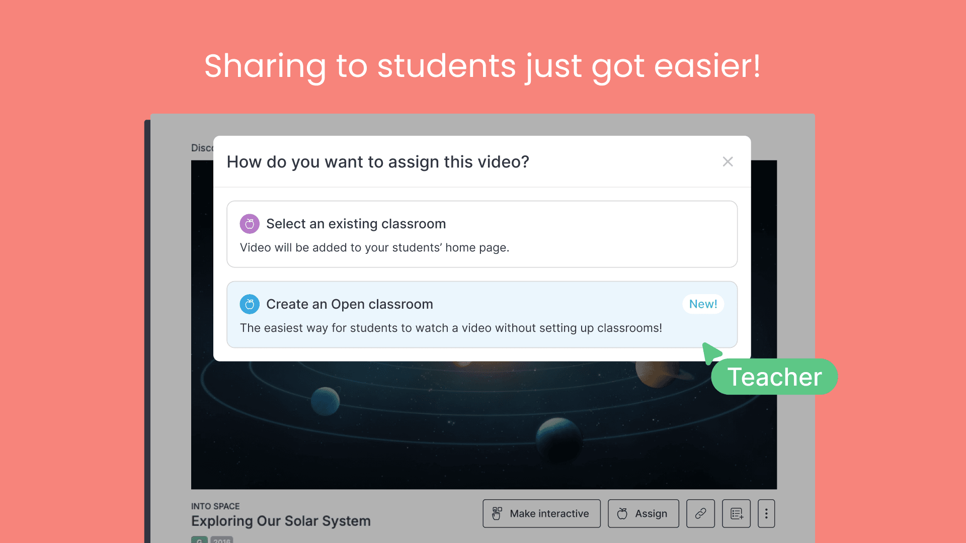 New ‘Assign’ and share link updates