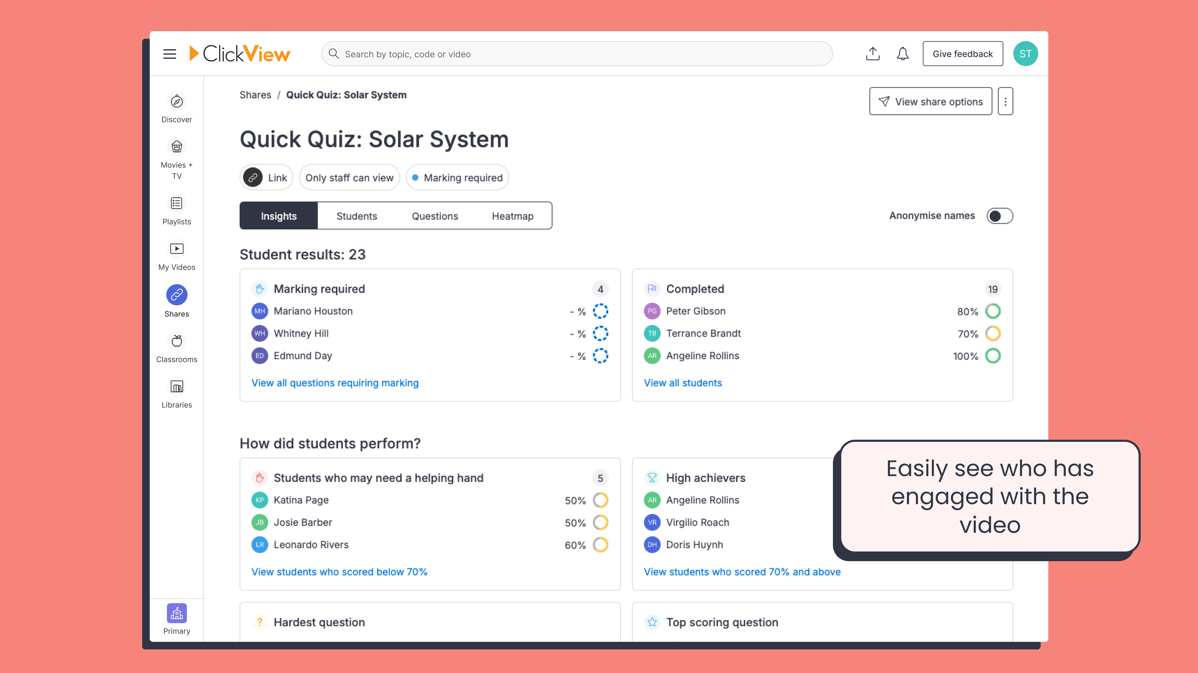 quick quiz - solar system