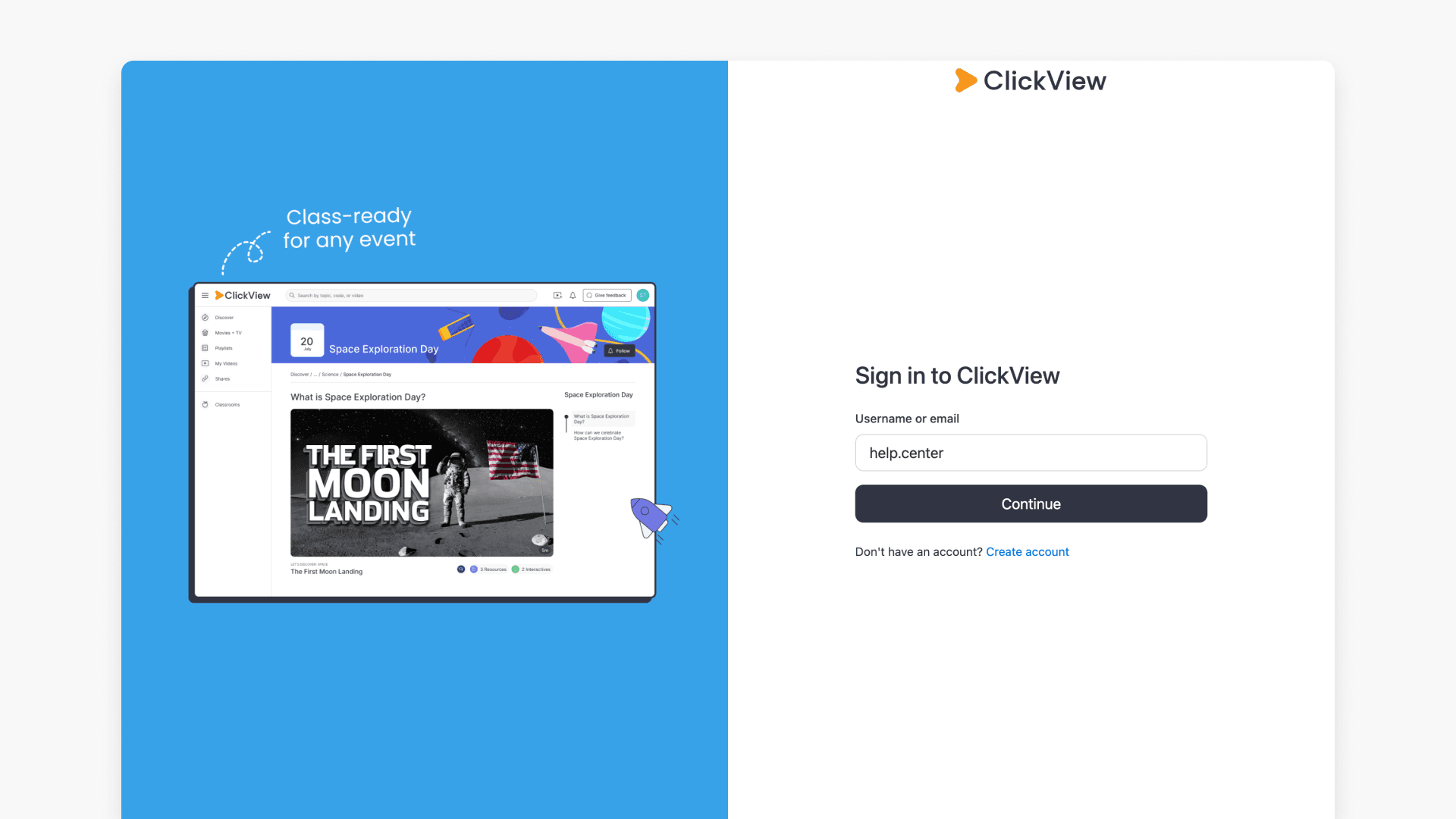 ClickView login