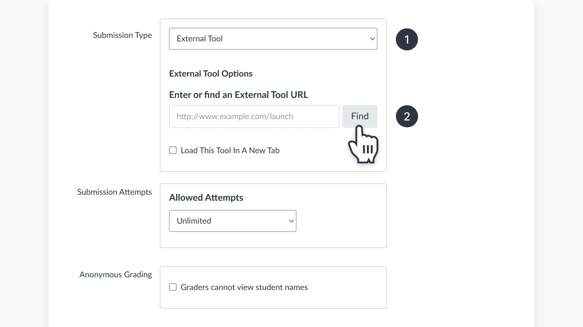 External tool navigation