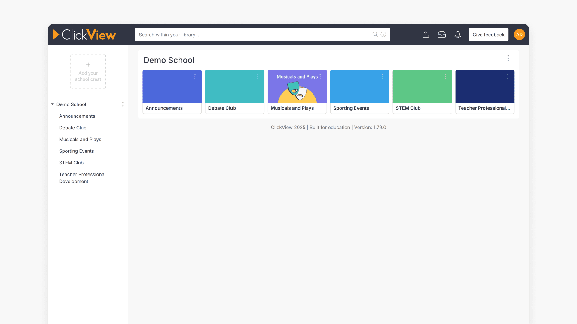 Library Editor home page