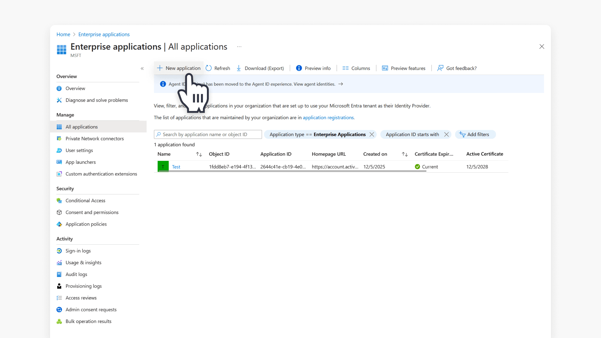 New application navigation