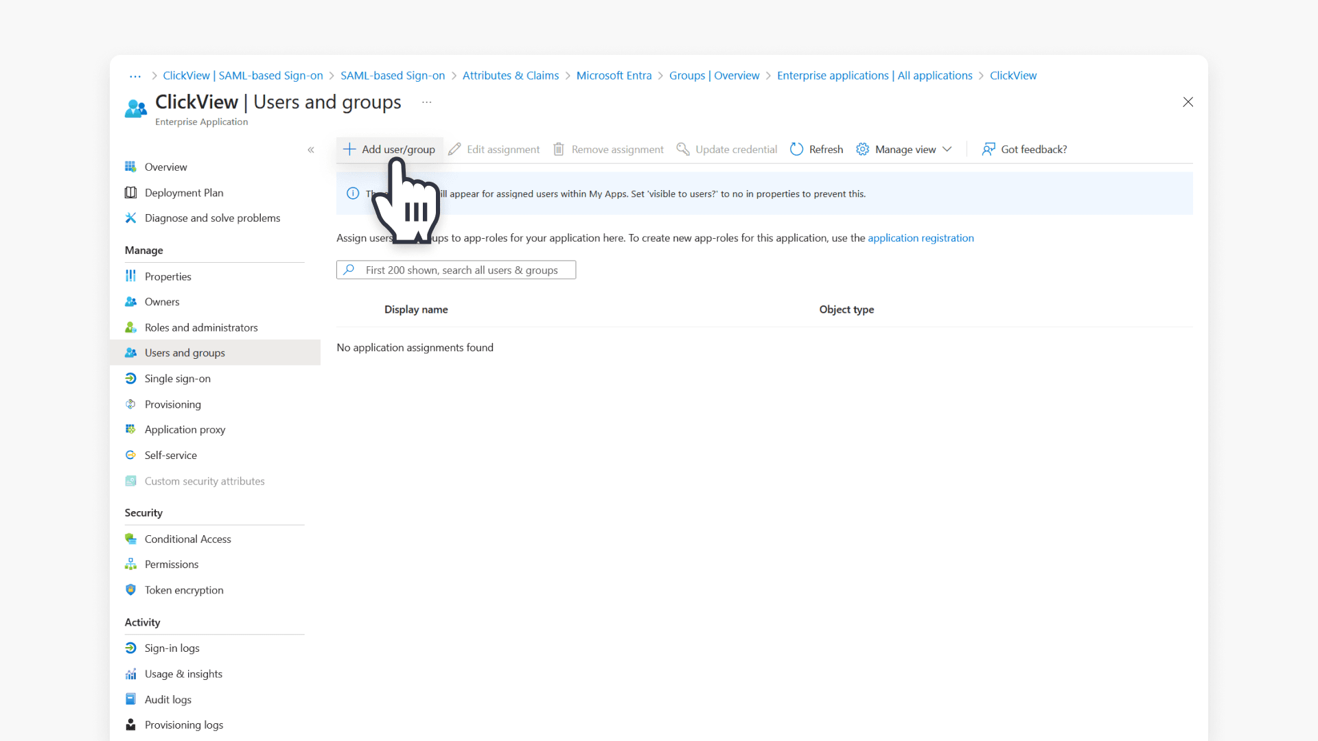 Add user/group option