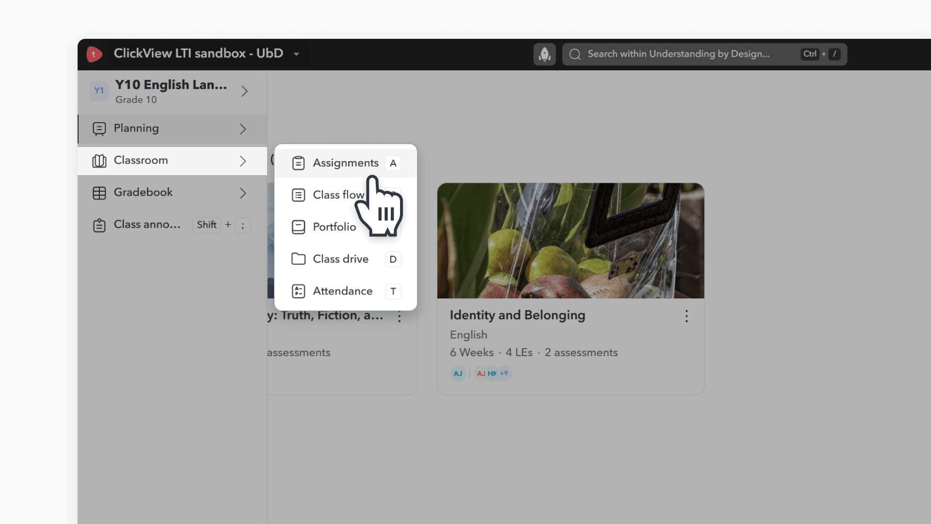 Click classroom assignments