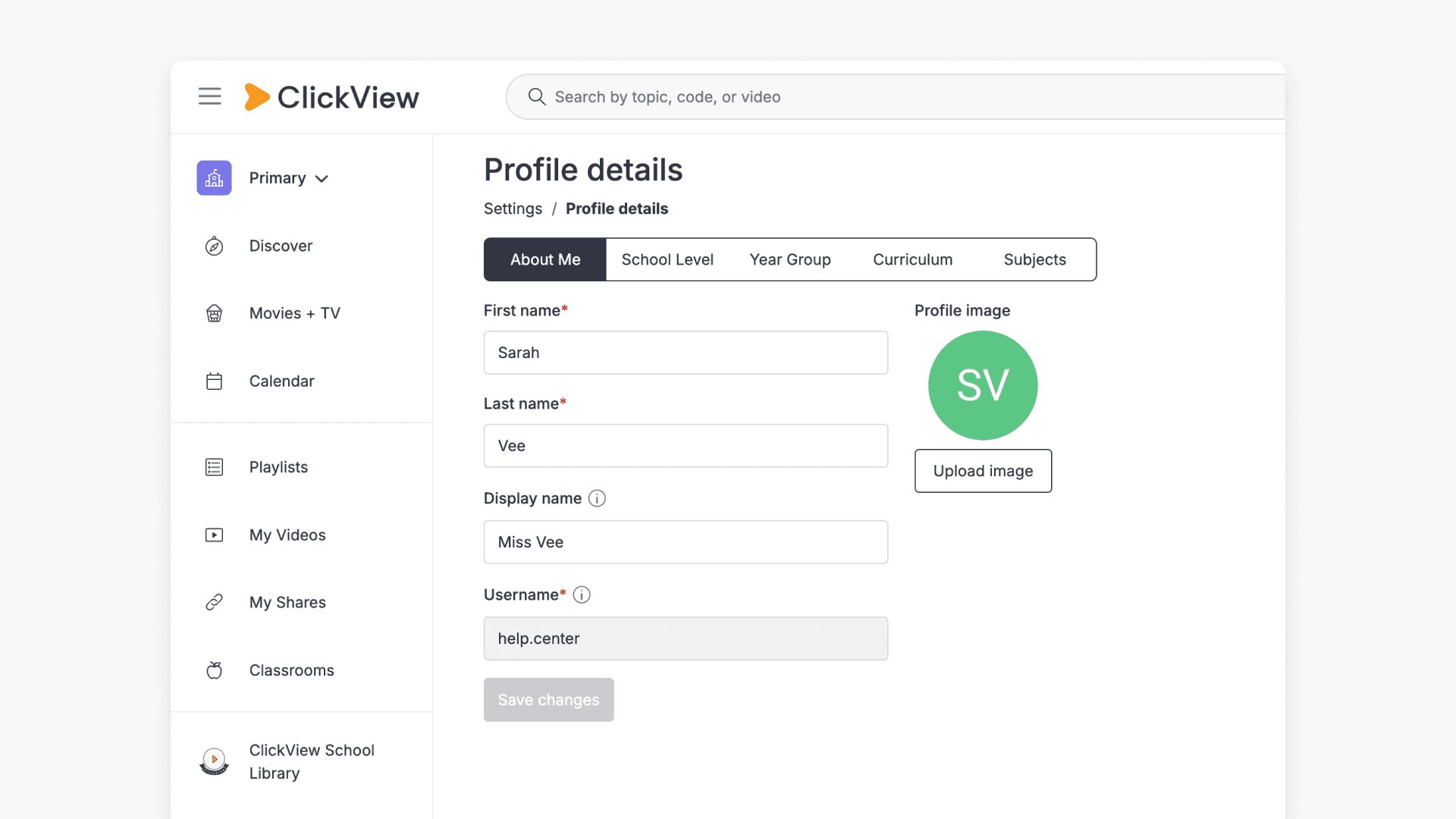 About me profile details