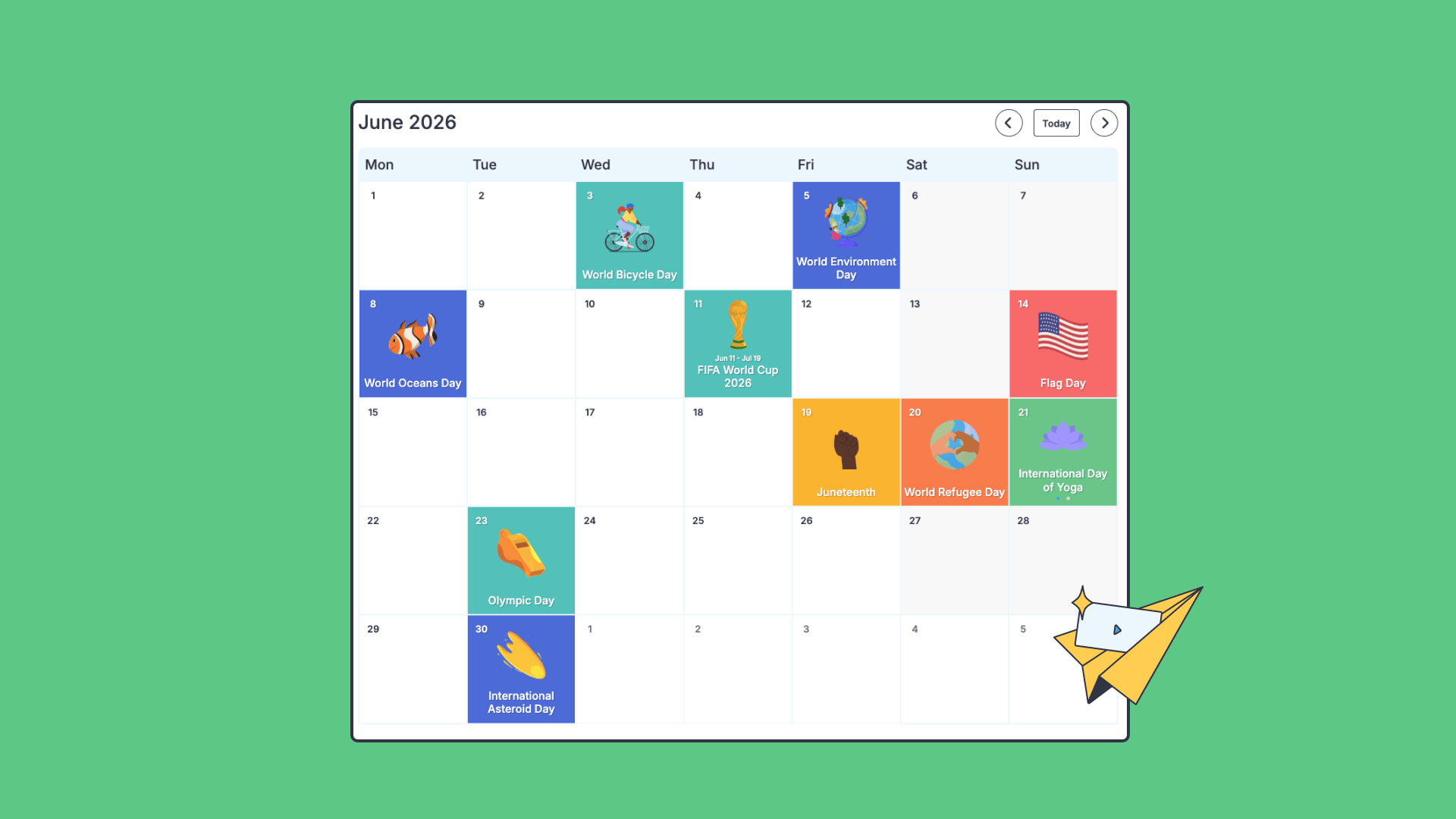 June calendar