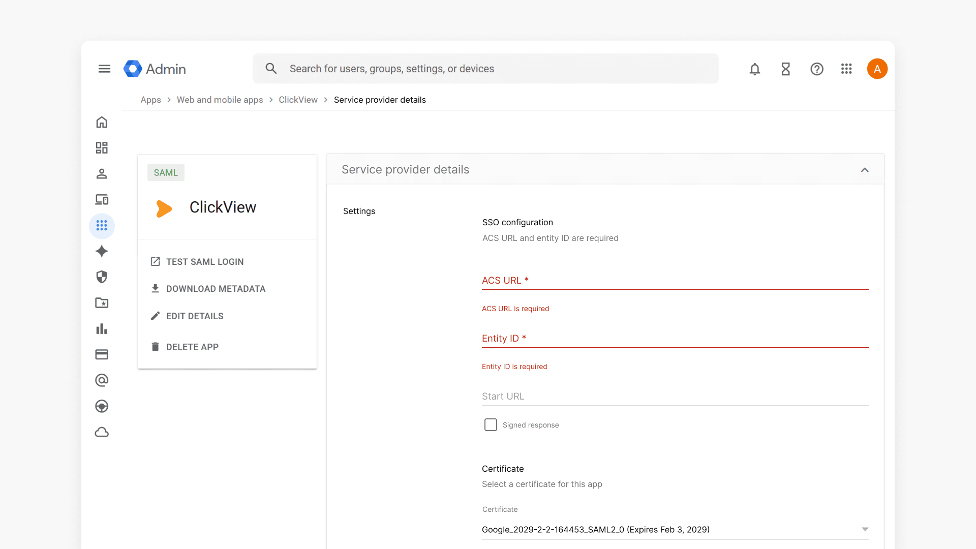 SSO Configuration