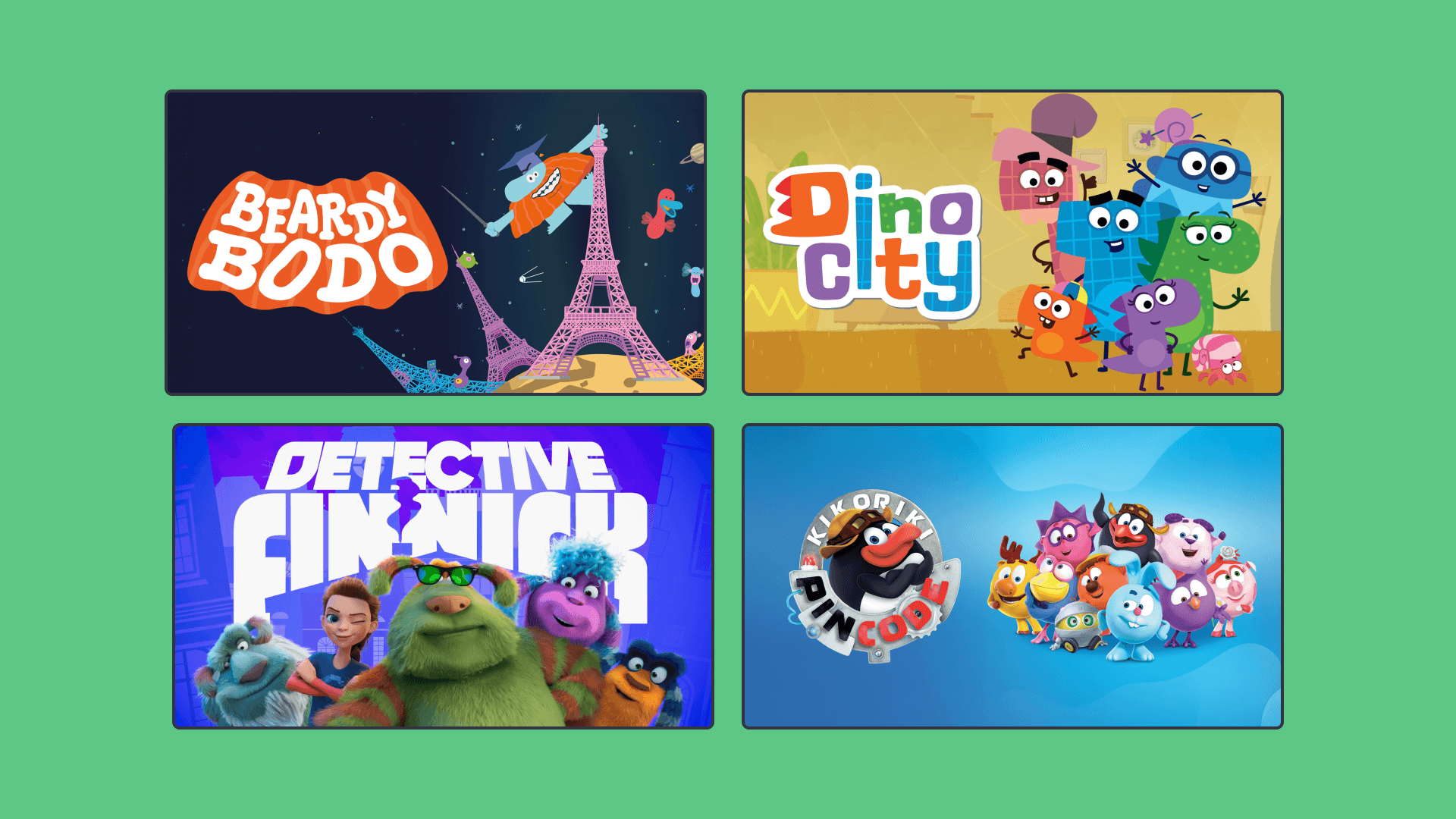 Four rectangle images