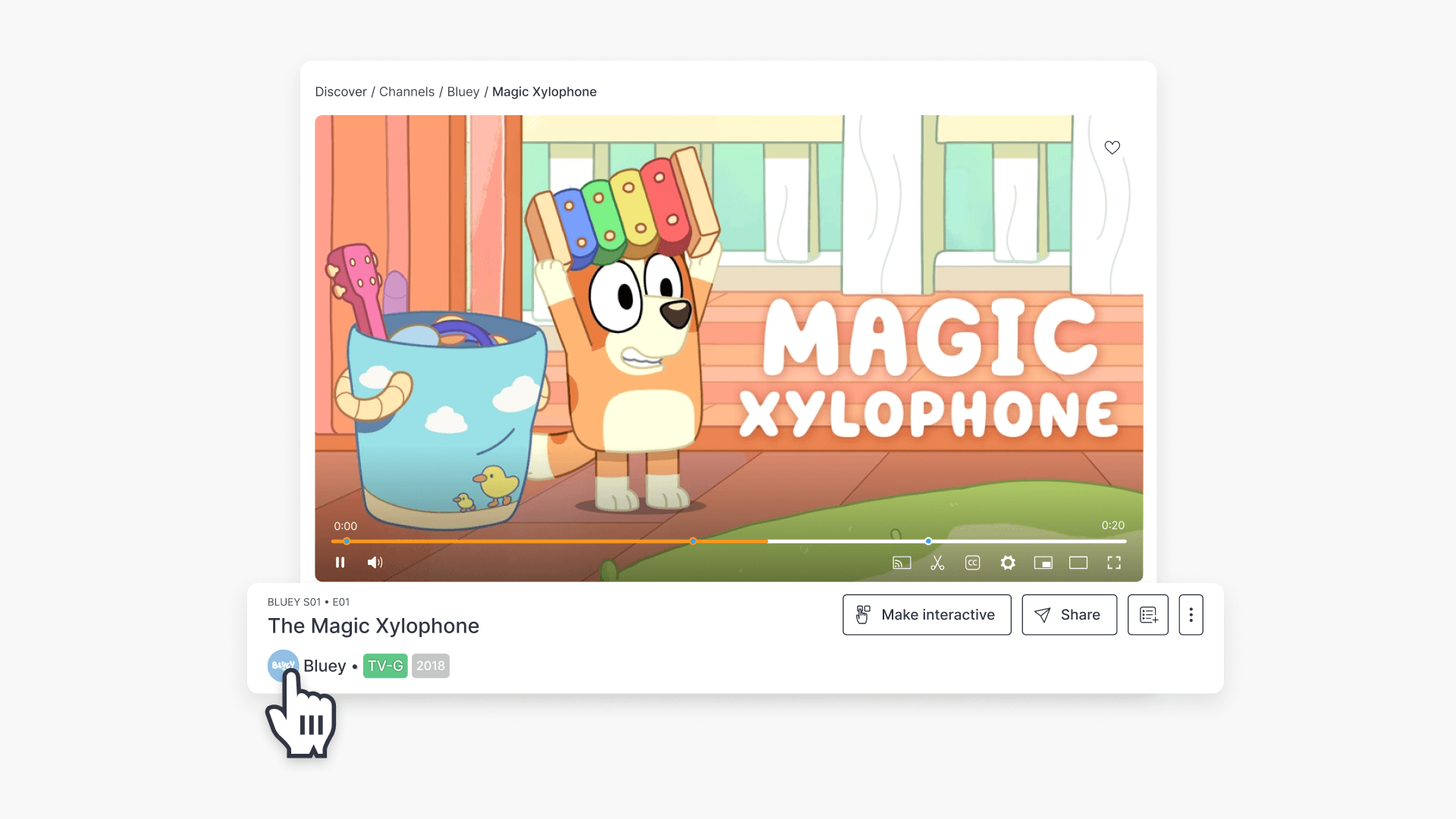 On a video or series play page