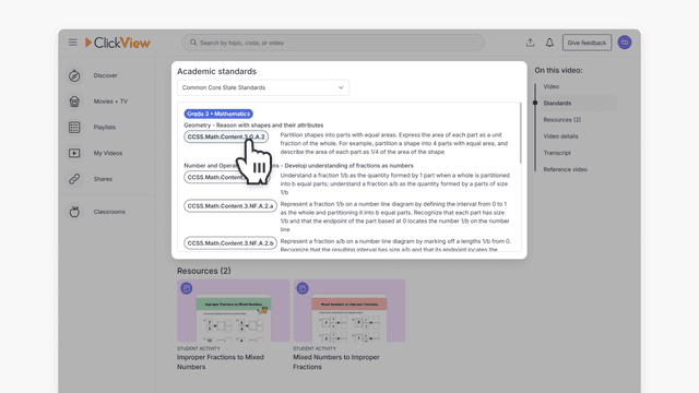 Click View Code How to Search with Filters & Standards Codes | ClickView