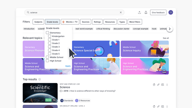 Click View Code How to Search with Filters & Standards Codes | ClickView