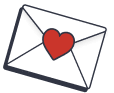 Letter with heart