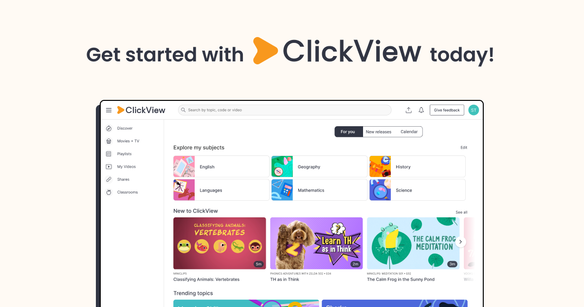 Click View Animal Welcome to ClickView and Streamable Learning | ClickView